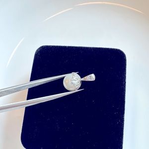 14k White Gold FW Pearl Pendant